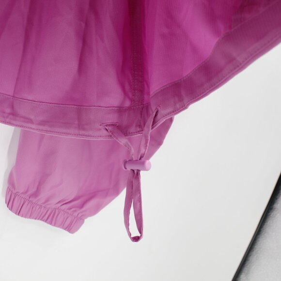 Girlfriend collective windbreaker jacket women's small zip up crop pink hooded - Picture 7 of 15